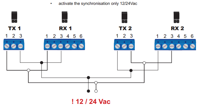 Infrared photocell sensor connection