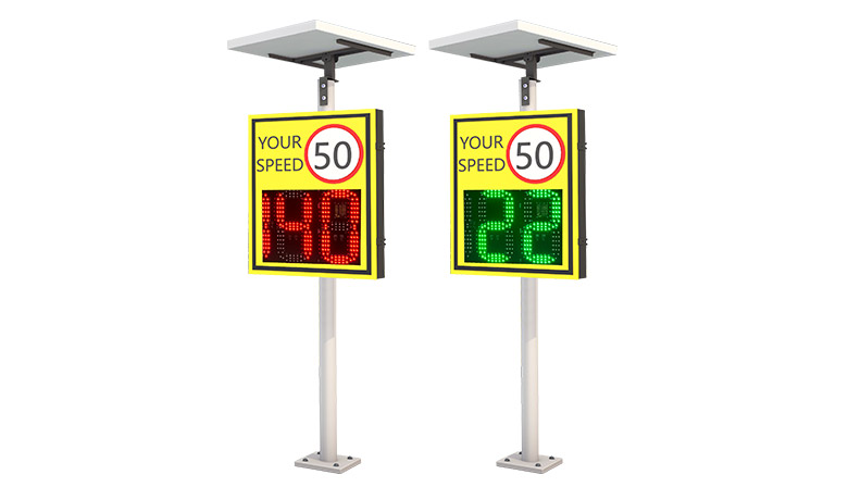 2 and half digit radar speed limit sign