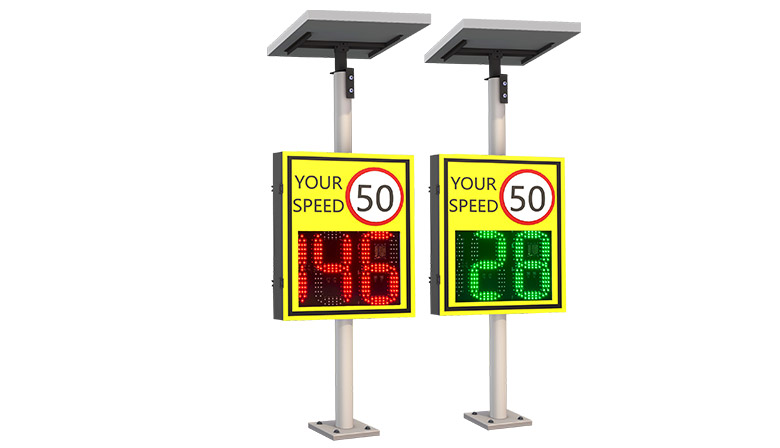 2 and half digit radar speed limit sign
