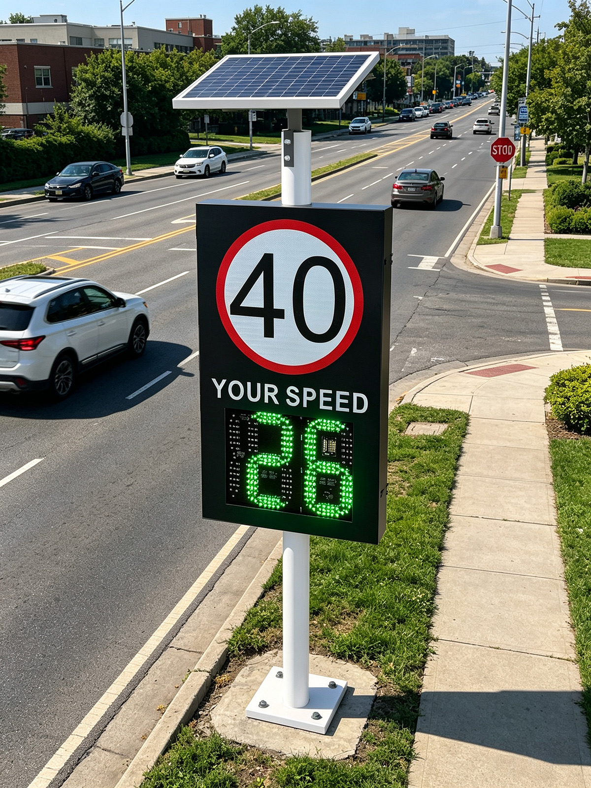 solar 2 and half radar speed limit sign project