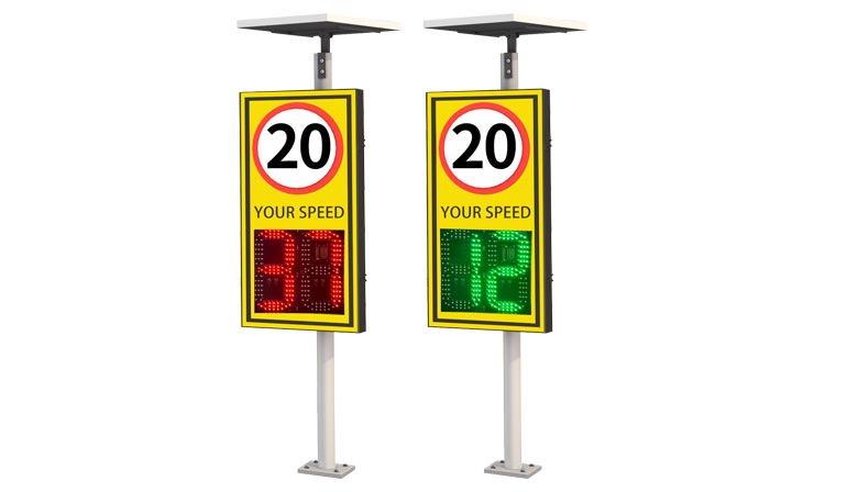 vehicle radar speed sign