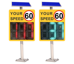 3 digit 2 color radar speed limit sign