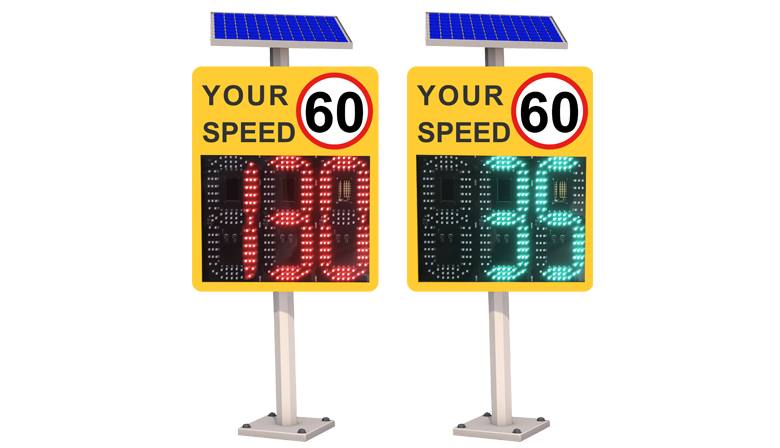 2 and half digit radar speed limit signe