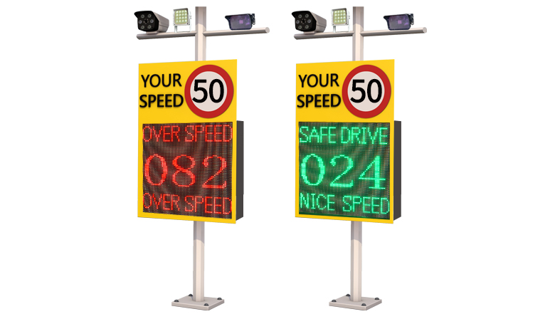 4 line display LPR radar speed sign