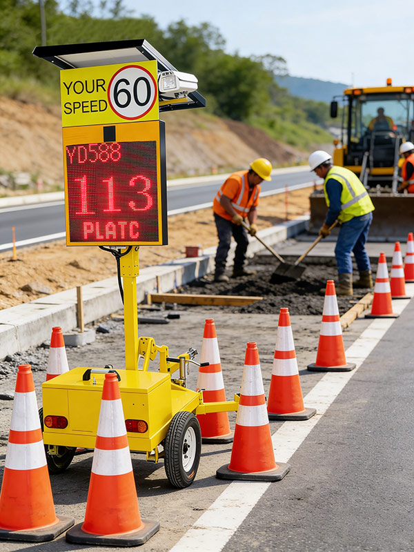solar trailer radar speed sign project